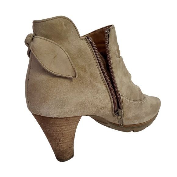 Paul Green Leather Peep Toe Heel Booties - Picture 14 of 17